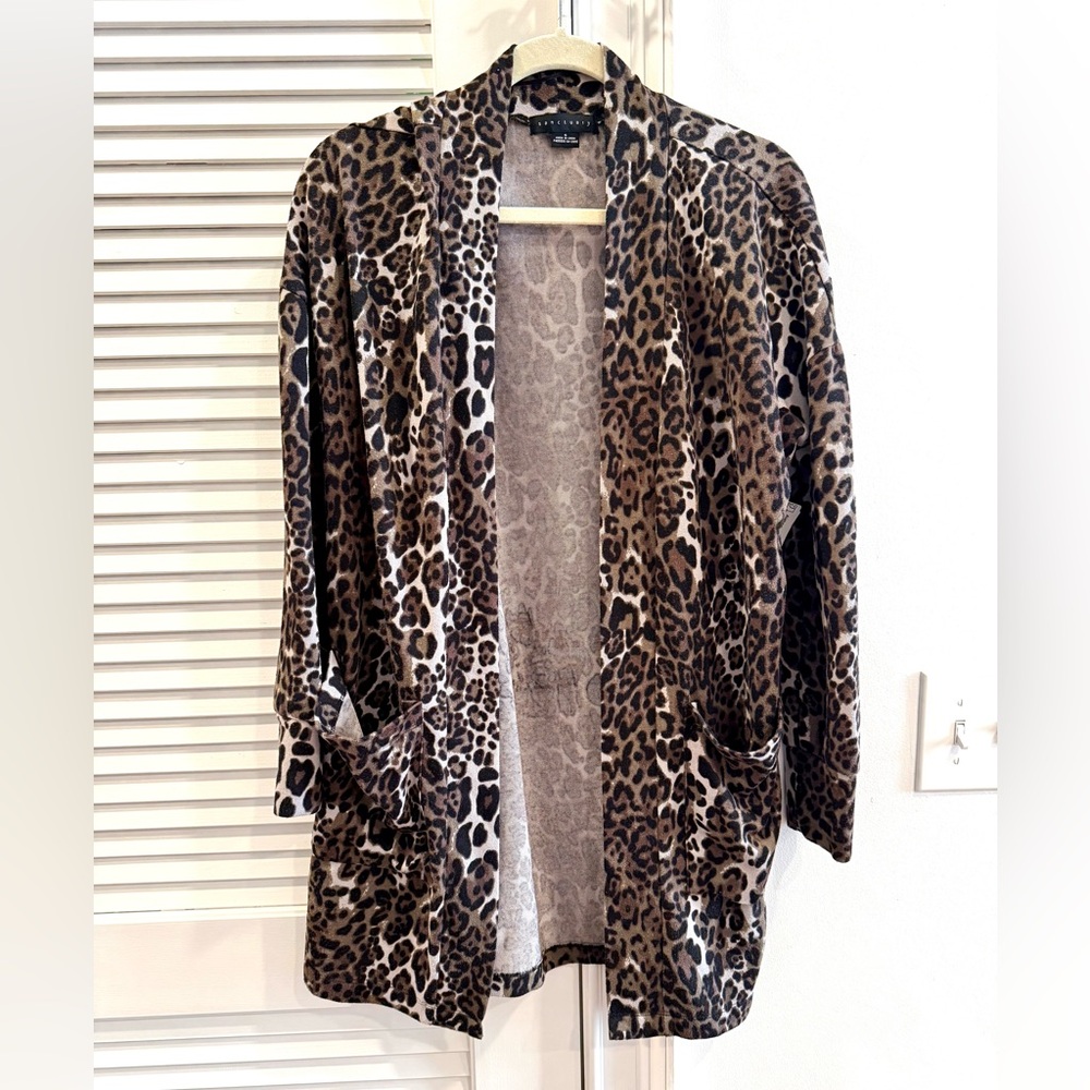 Sanctuary Animal Print Cardigan in good used condition